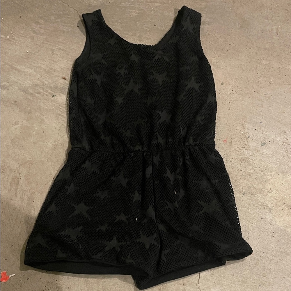 Chic Black Starry Kids Romper